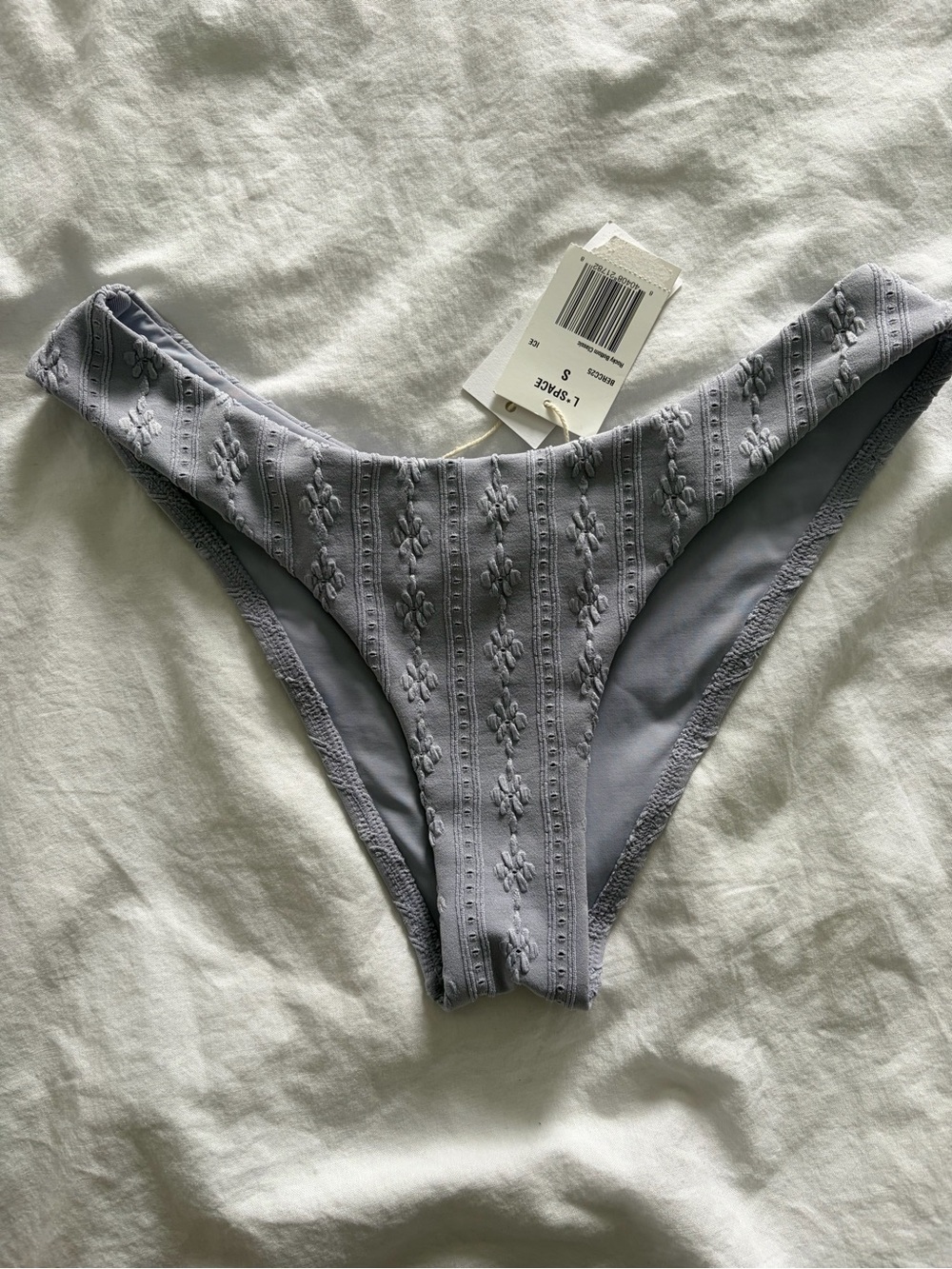 L*space Lavender “Ice” Textured Bandeau Bikini Top & Bottom Set Small NWT - Picture 12 of 13